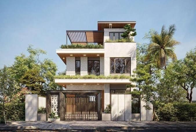 Bán biệt thự đơn lập Tây Tứ Trạch diện tích 250m2 x 3 tầng 1 tum xây thô mặt trong Mipeco Nha Trang